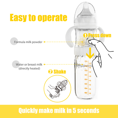 Karmienie mlekiem matki Butelka do mieszania formuły na zewnątrz PPSU 240 ml Medium Flow