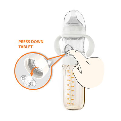 8 Oz Szklana formuła mleka Mieszanie butelek dla niemowląt Prosta średni przepływ Bez BPA
