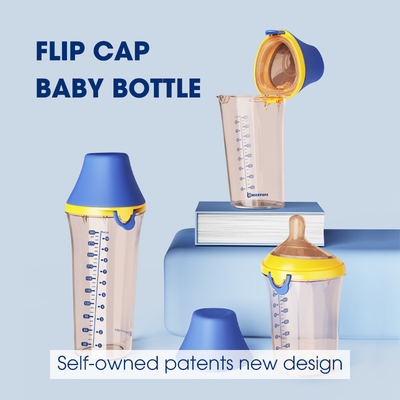 Niemowlę Formuła Flip Cap Butelka dla niemowląt Smooth Flow Anti Colic PPSU BPA Free 180 ml