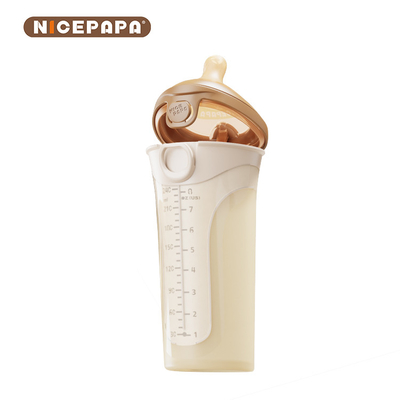 Flip-cap Anti-Drop Soft Silicone Baby Milk Bottle with Natural Response Nipple (Round Hole S Code) - butelka z naturalną odpowiedzią (krągła dziura)