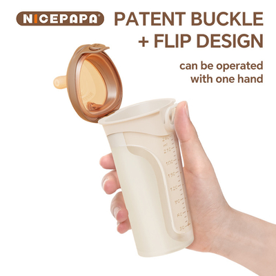 NICEPAPA FLIP-CAP Wytrzymały, bez BPA, butelka silikonowa dla dzieci