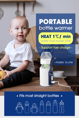Kontrola temperatury Podróż Przenośny podgrzewacz do butelek dla niemowląt Szybkie nagrzewanie Wodoodporny