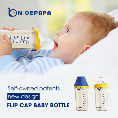 Butelka dla niemowląt Anti Colic Flip Cap 240 ml Plastikowe butelki do karmienia PPSU Blue