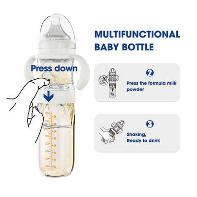 Nicepapa Zestaw podarunkowy samomieszających się butelek dla niemowląt Nietoksyczny 240 ml Antykolkowy Bez BPA
