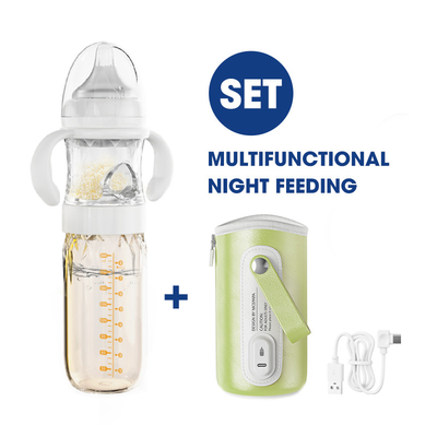 Nicepapa konfigurowalny USB travel Baby Anti Colic butelka do karmienia butelka mleka dla niemowląt z termostatem do przechowywania proszku cieplej!