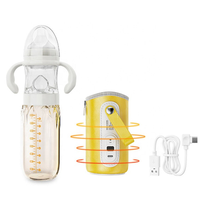 Wielofunkcyjny pokrowiec na podgrzewacz USB Fast Rush Cyfrowy wyświetlacz Butelka dla niemowląt PPSU z dozownikiem formuły Butelka do karmienia na noc