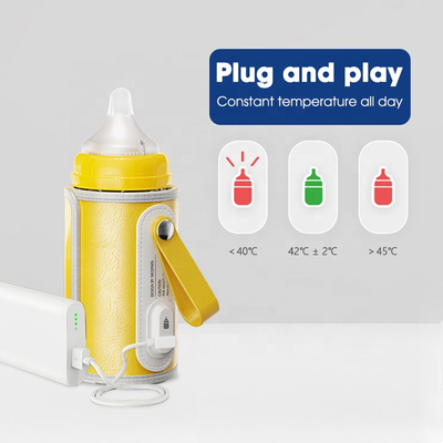 Termostat 10 W 42-stopniowy podróżny podgrzewacz do butelek na mleko ROHS Połączenie USB do karmienia dziecka