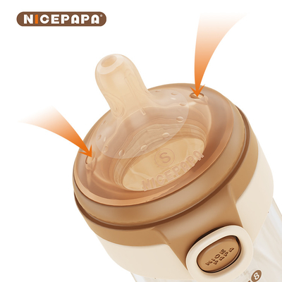 Ośrodkowe, bez nici, do łatwego czyszczenia, szkło z klapką, butelki dla niemowląt, produkt noworodek, wolne prędkości