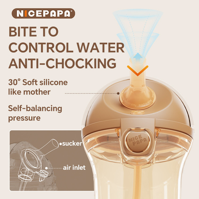 Ślizgowa czapka PPSU Sippy Cup Naturalna pozycja dla dziecka Podarunek przeciw duszeniu Bez BPA Odporny na ugryzienie Wodny Sippy dzieci Dziecko miłość