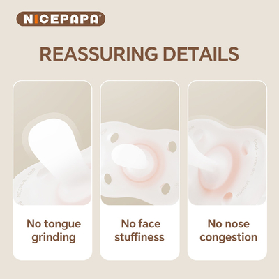 NICEPAPA COMPANION BPA- Free Pacifier Ciśnienie powietrza Samoregulacja 6+ Miesięcy