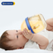 Butelka na mleko dla niemowląt z szerokimi ustami Silikon 300 ml Butelka do karmienia w kształcie piersi Średni przepływ